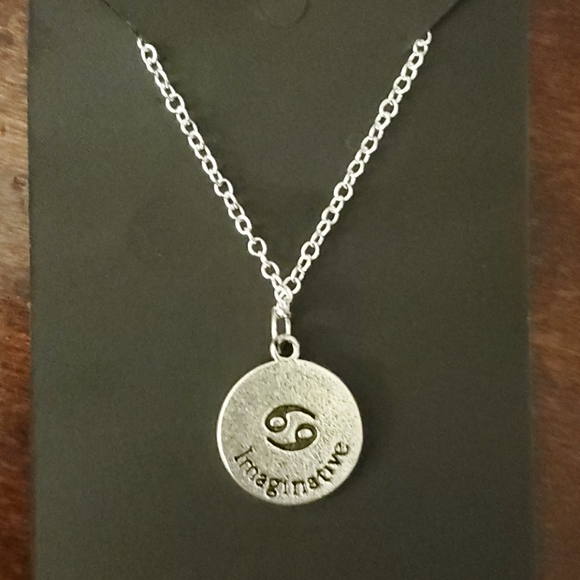 Zodiac Double Sided Cancer Charm Necklace - Picture 2 of 2